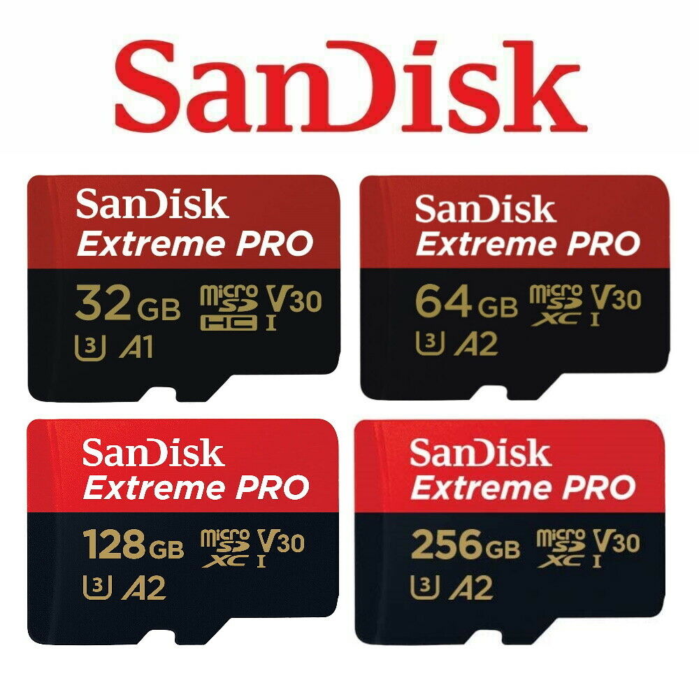Sandisk – Carte Sd Extreme Pro U3 V30, 32 Go, 512 Go, 128 Go, 256