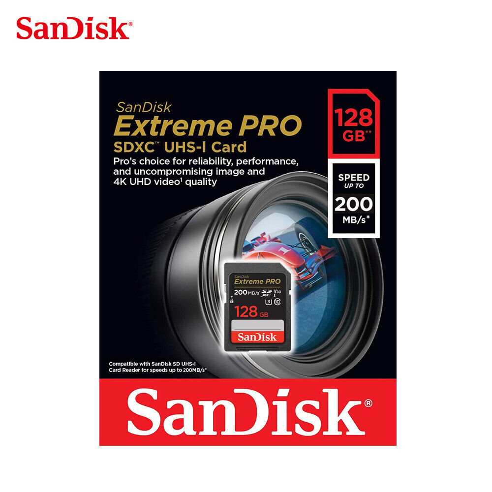 Sandisk Extreme PRO SD Memory Card For DHLR 4k Video Camera SDSDXXD